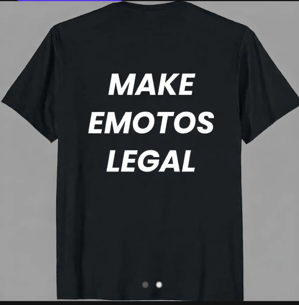 VEXMOTO-MAKE EMOTOS LEGAL T SHIRT(BLACK)